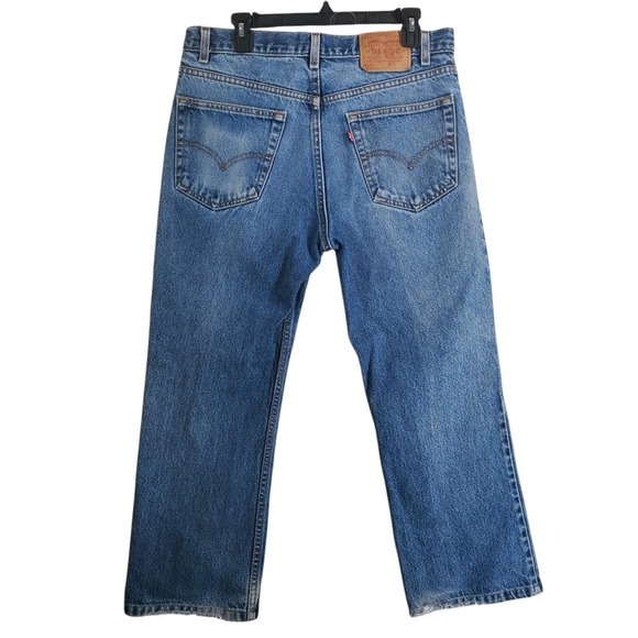 Vtg Y2K Levis 517 Blue Jeans Mens 34x30 (33x25) Straight Leg Distressed USA Made - Picture 13 of 14